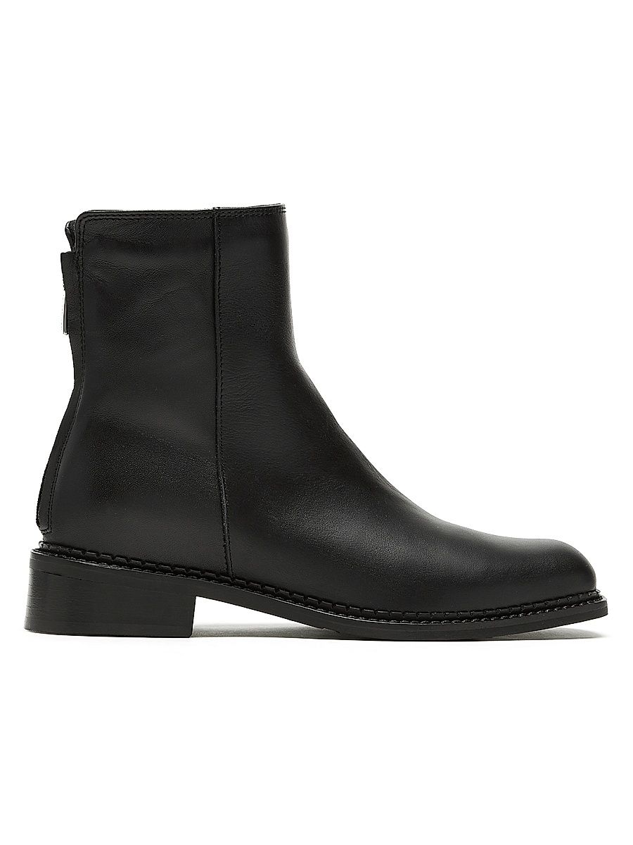 Women's Selina Waterproof Leather Ankle Boots - Black Leather - Size 9.5