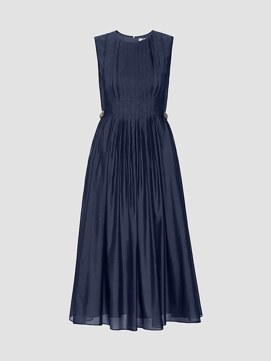 Women's Fit and Flare Organza Dress - Ultramarine - Size 16