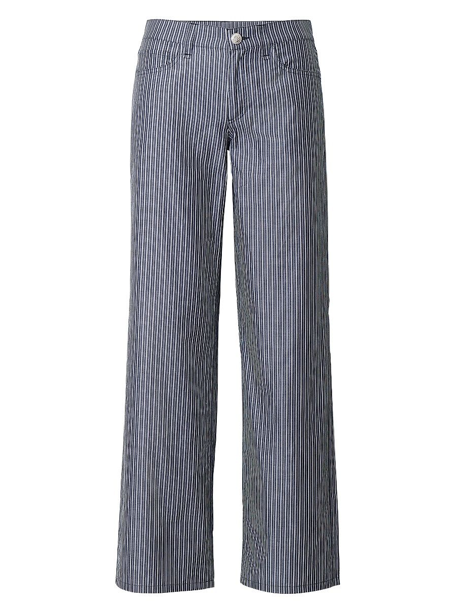 Women's Saige Striped Poplin Five-Pocket Pants - Salute Stripe - Size 14