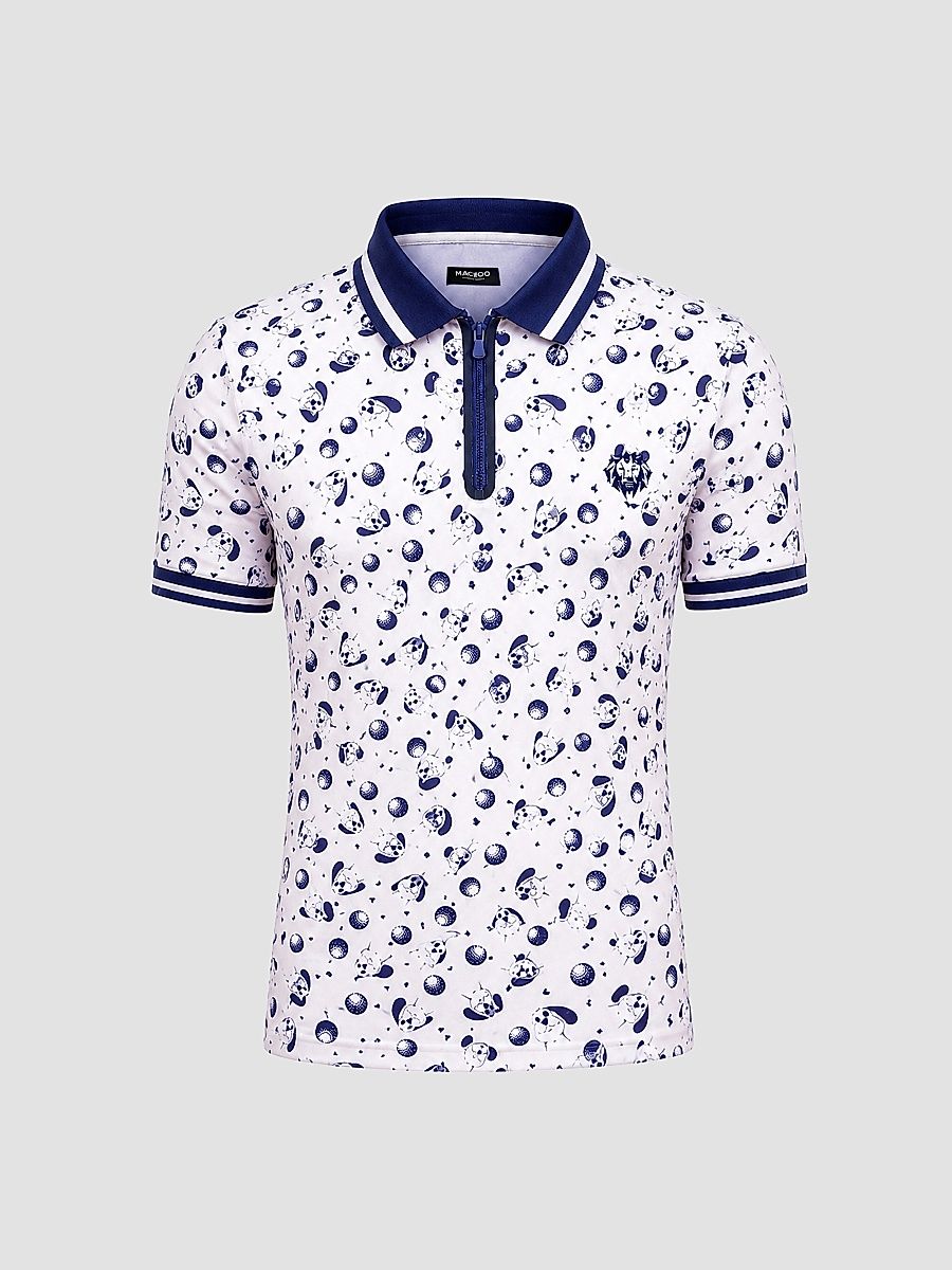 Men's Golf Polo Shirt - White - Size Medium