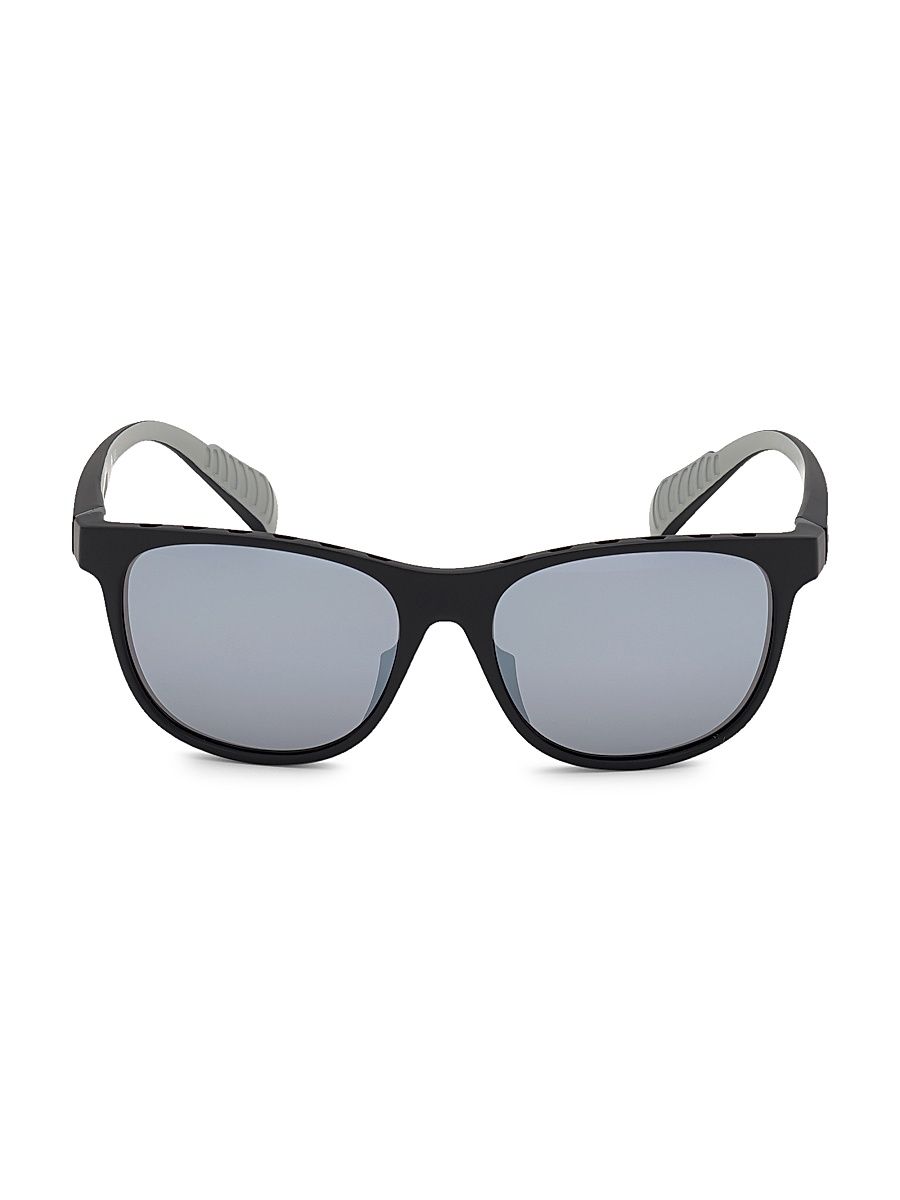 adidas Y-3 Men's 55MM Square Injected Sunglasses - Black
