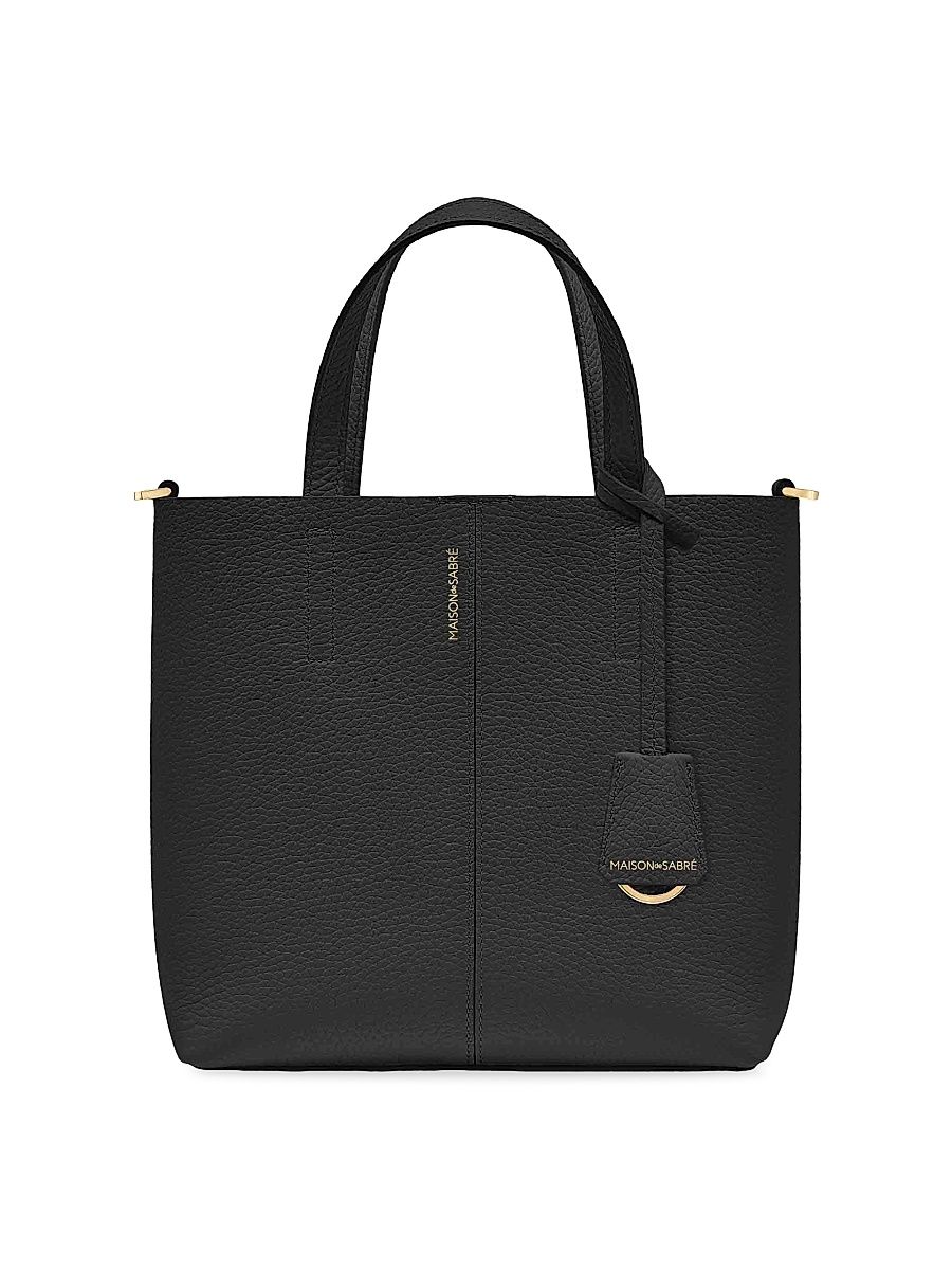 Women's Small Leather Soft Tote - Rouge Noir