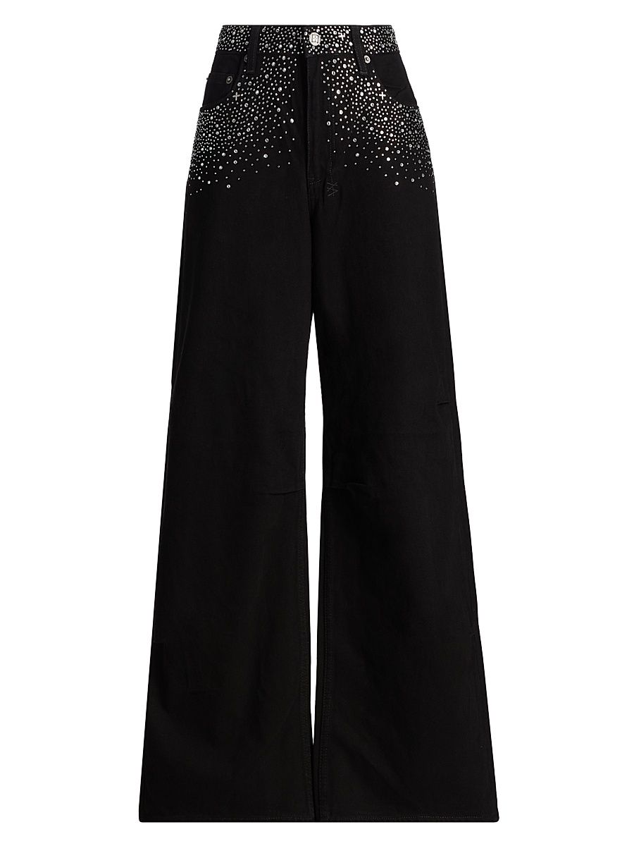 Women's Ksuper Renaissance Wide-Leg Jeans - Black - Size 30