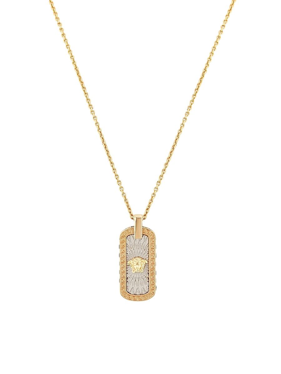 Men's Medusa Goldtone Pendant Necklace - Versace Gold Palladium Black