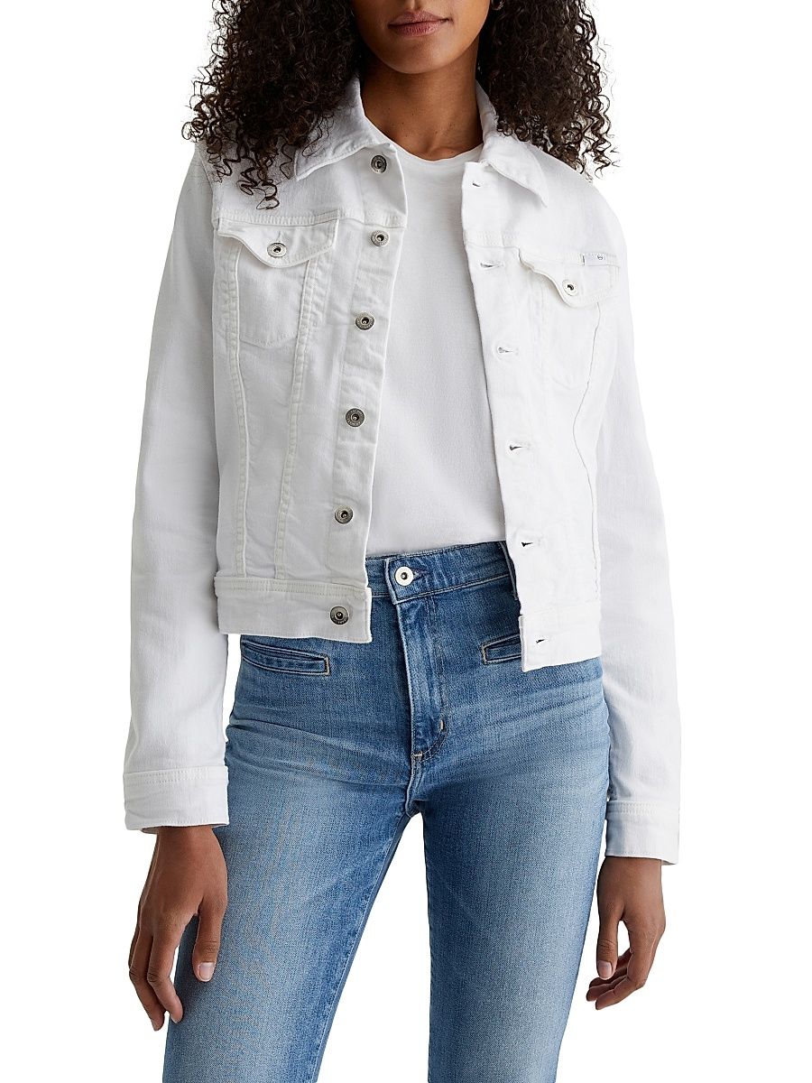 Women's Robyn Trucker Jacket - White - Size XS