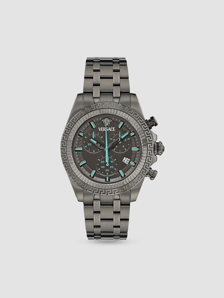 Versace Men's Fornax Gunmetal-Tone IP Stainless Steel Bracelet Watch/43MM - Gunmetal