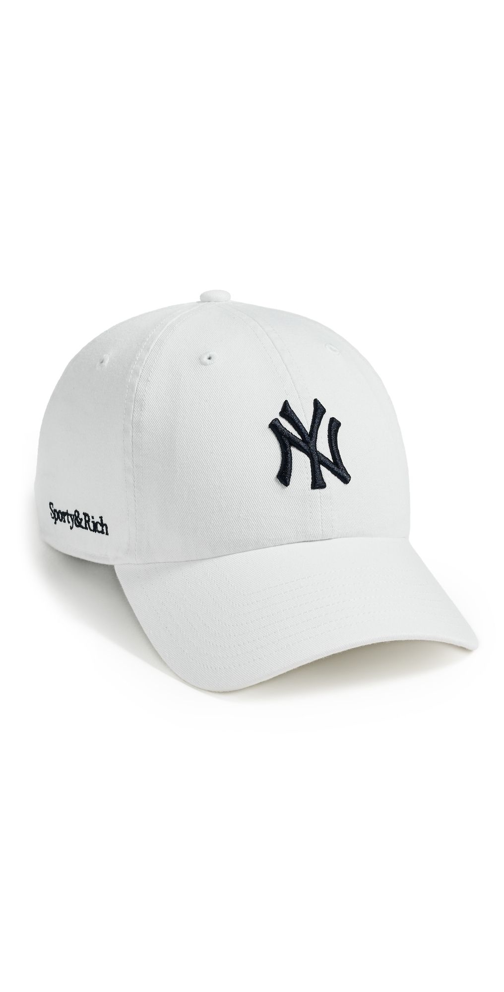 Sporty & Rich Yankees Serif Hat White One Size