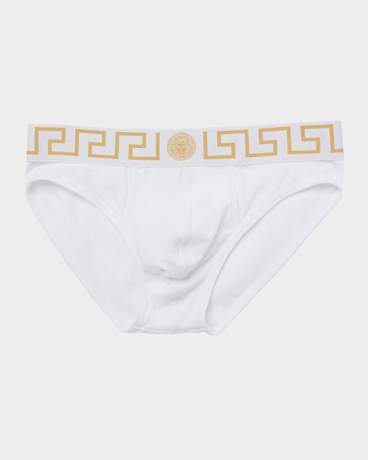 Men & apos;s Greek Key Organic Cotton Stretch Briefs