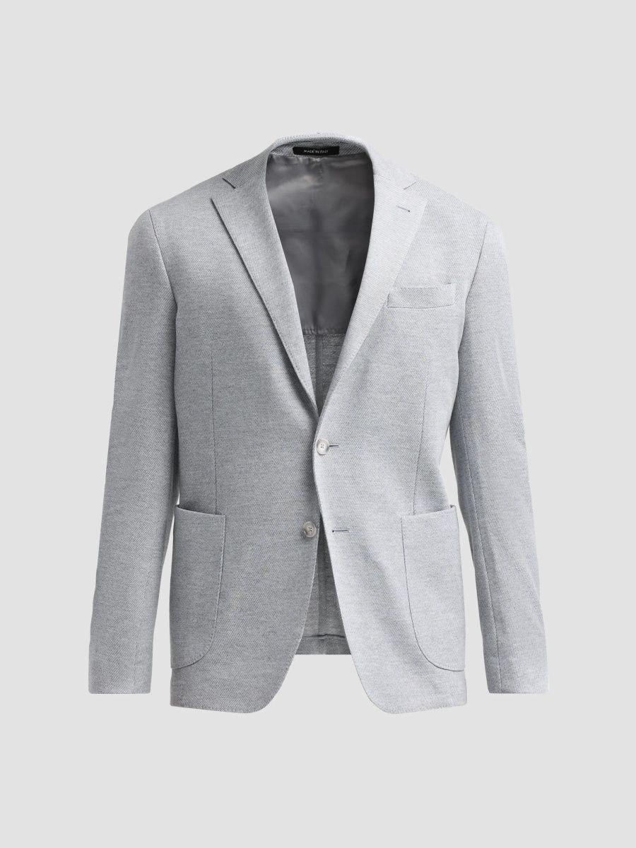 Saks Fifth Avenue Men's COLLECTION Twill Jersey Solid Sport Coat - Grey - Size 50