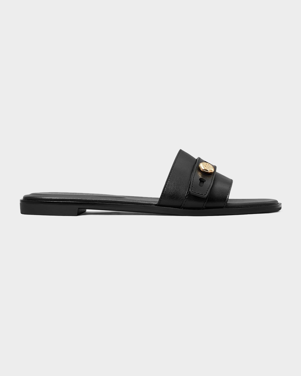Romy Leather Slide Sandals