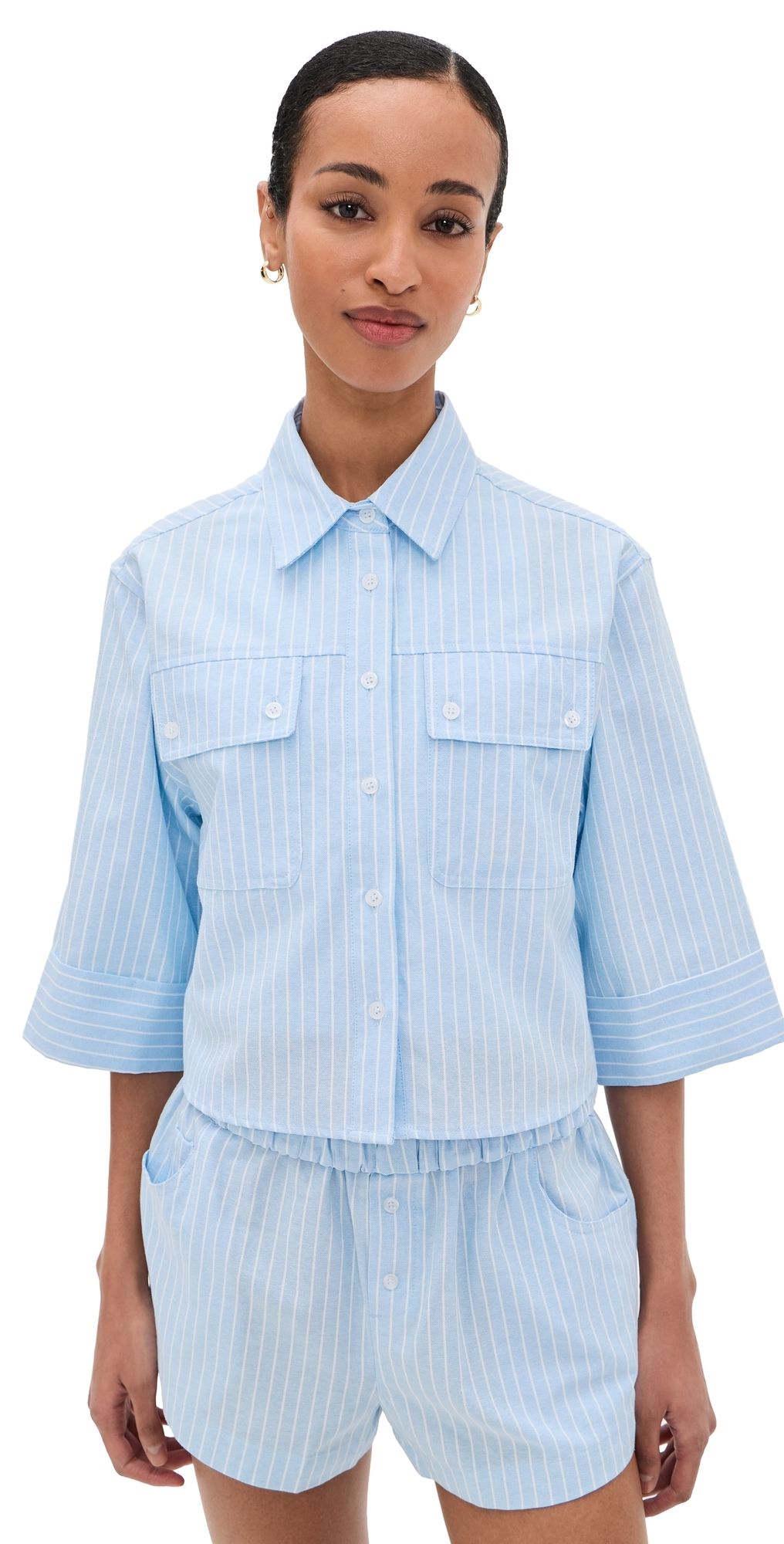 BLANKNYC Sky Dive Shirt Sky Dive/Blue L