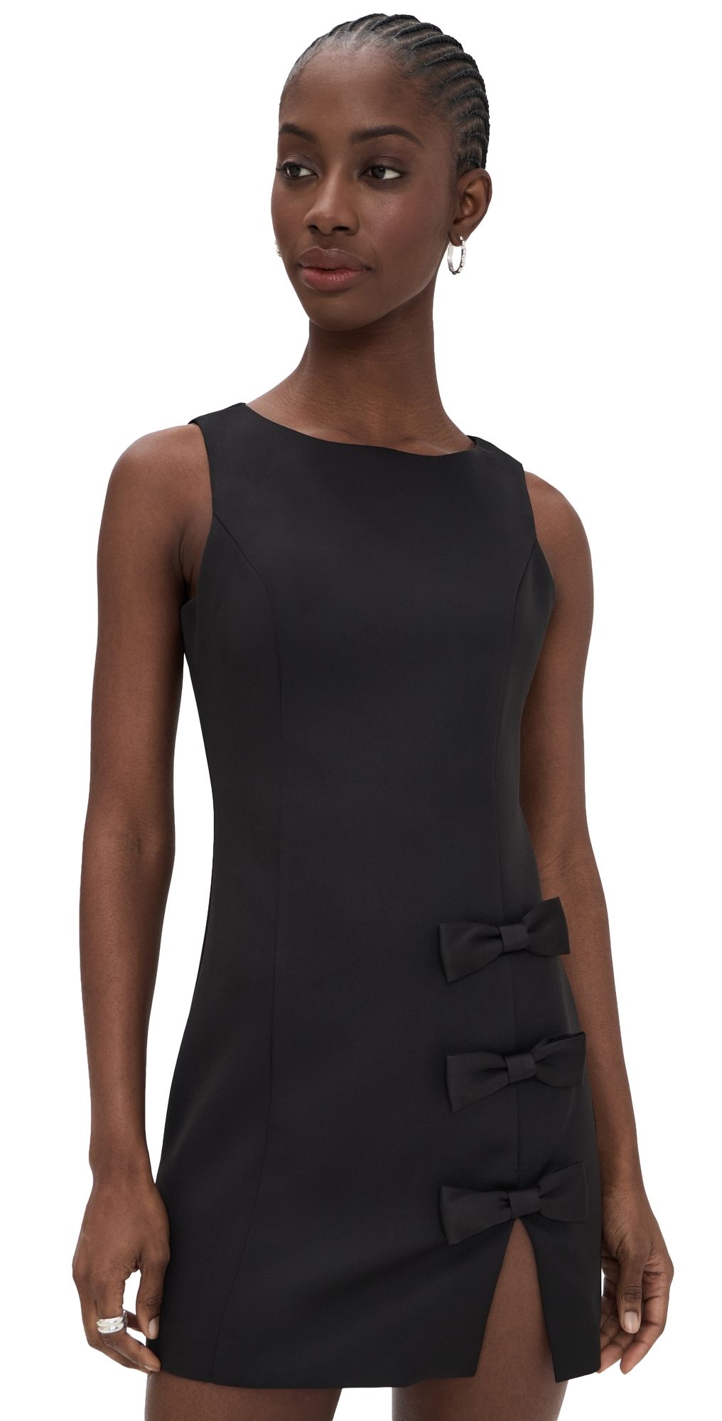 endless rose Bow Slit Mini Dress Black S