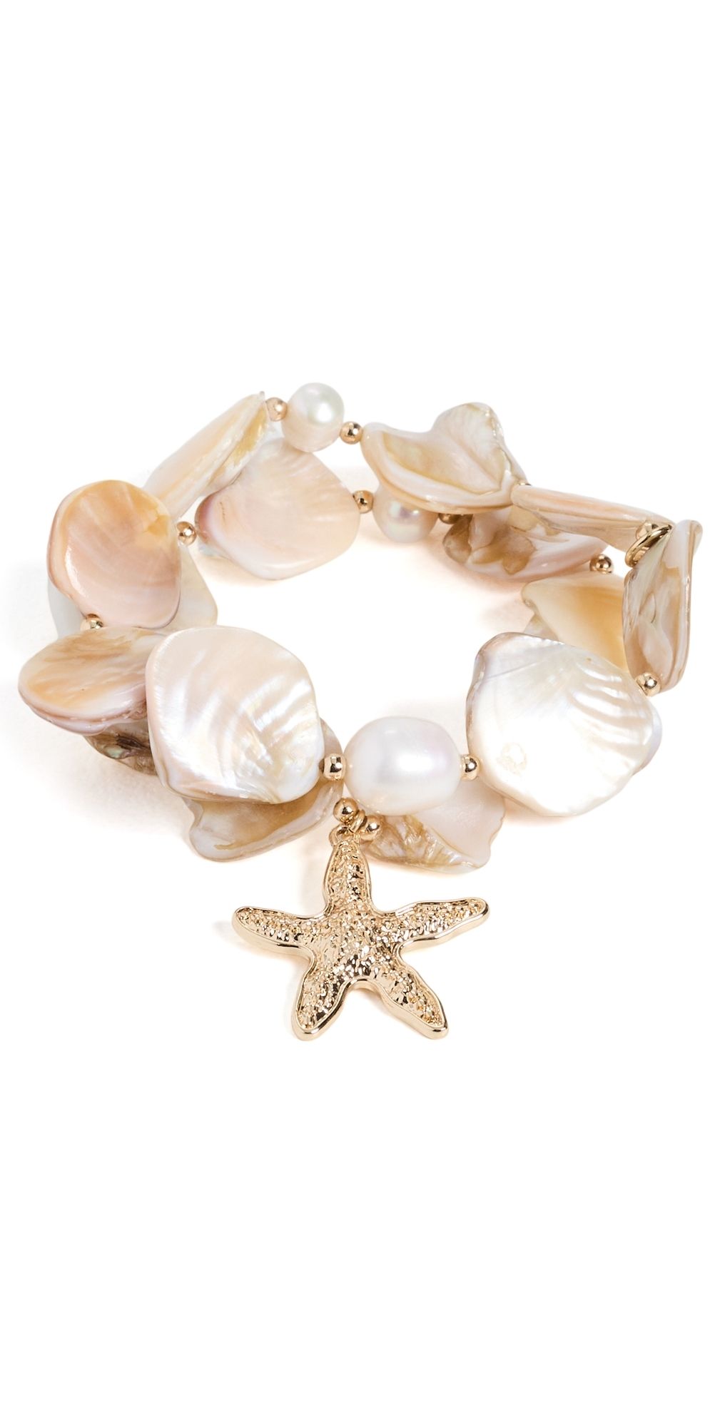 Ettika True Shell Bracelet Set Gold One Size