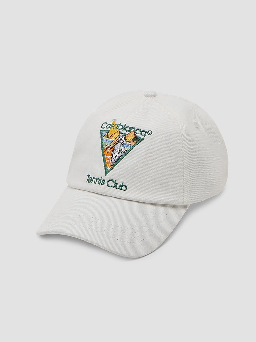 Men's Tennis Club Emblem Baseball Cap - White