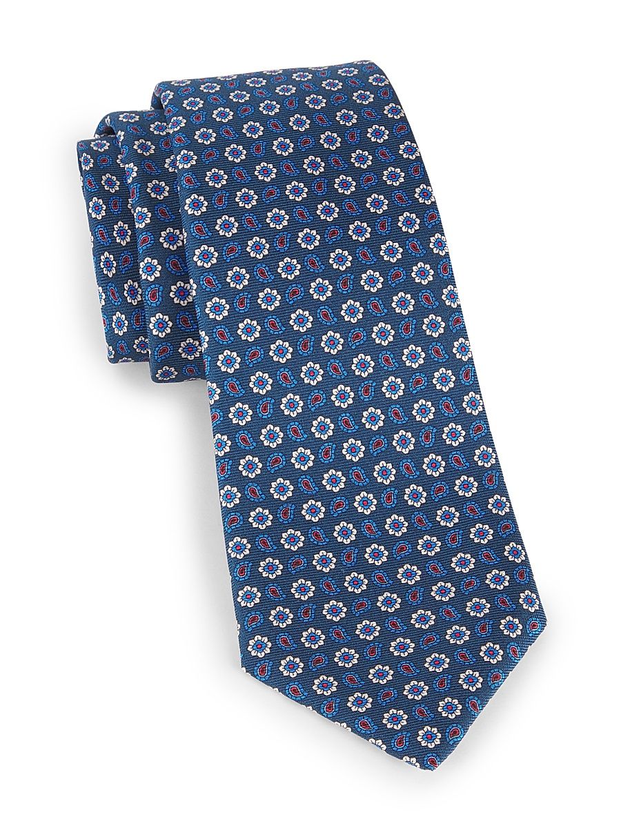 Men's Paisley Medallion Tie - Blue