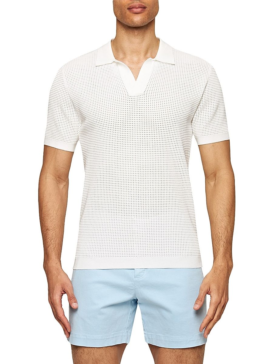 Men's Roddy Mesh Polo - White - Size XL