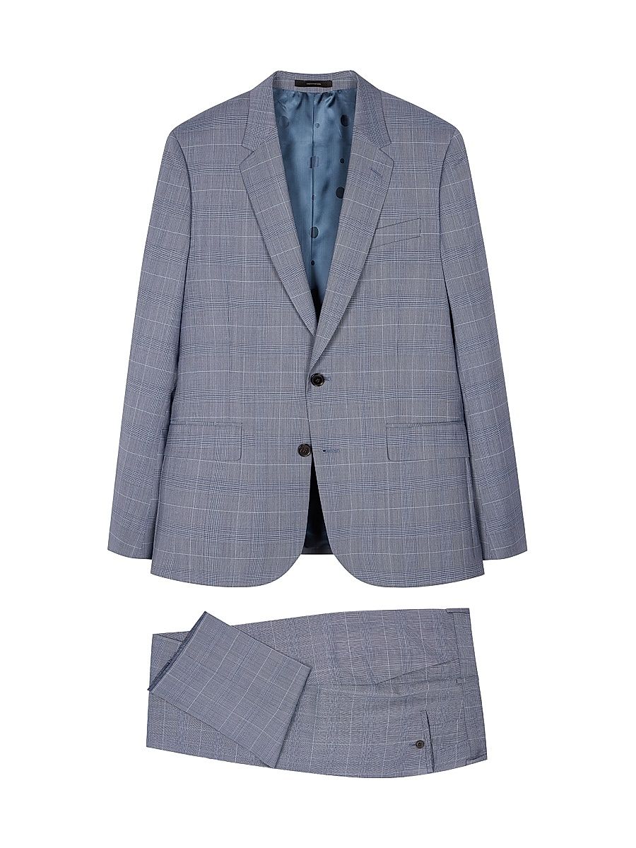 Men's Wool Soho-Fit Suit - Light Blue - Size 36
