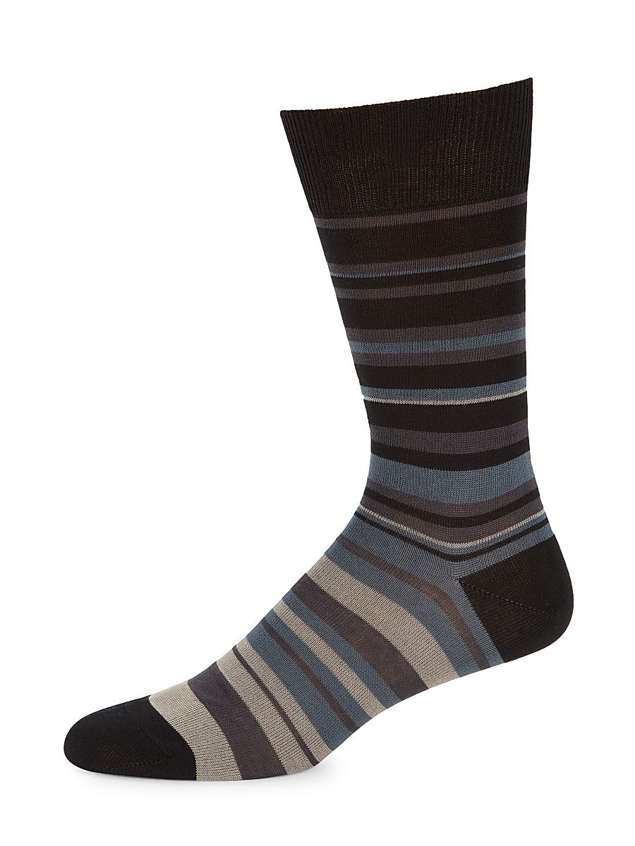 Men's Elliot Striped Socks - Black