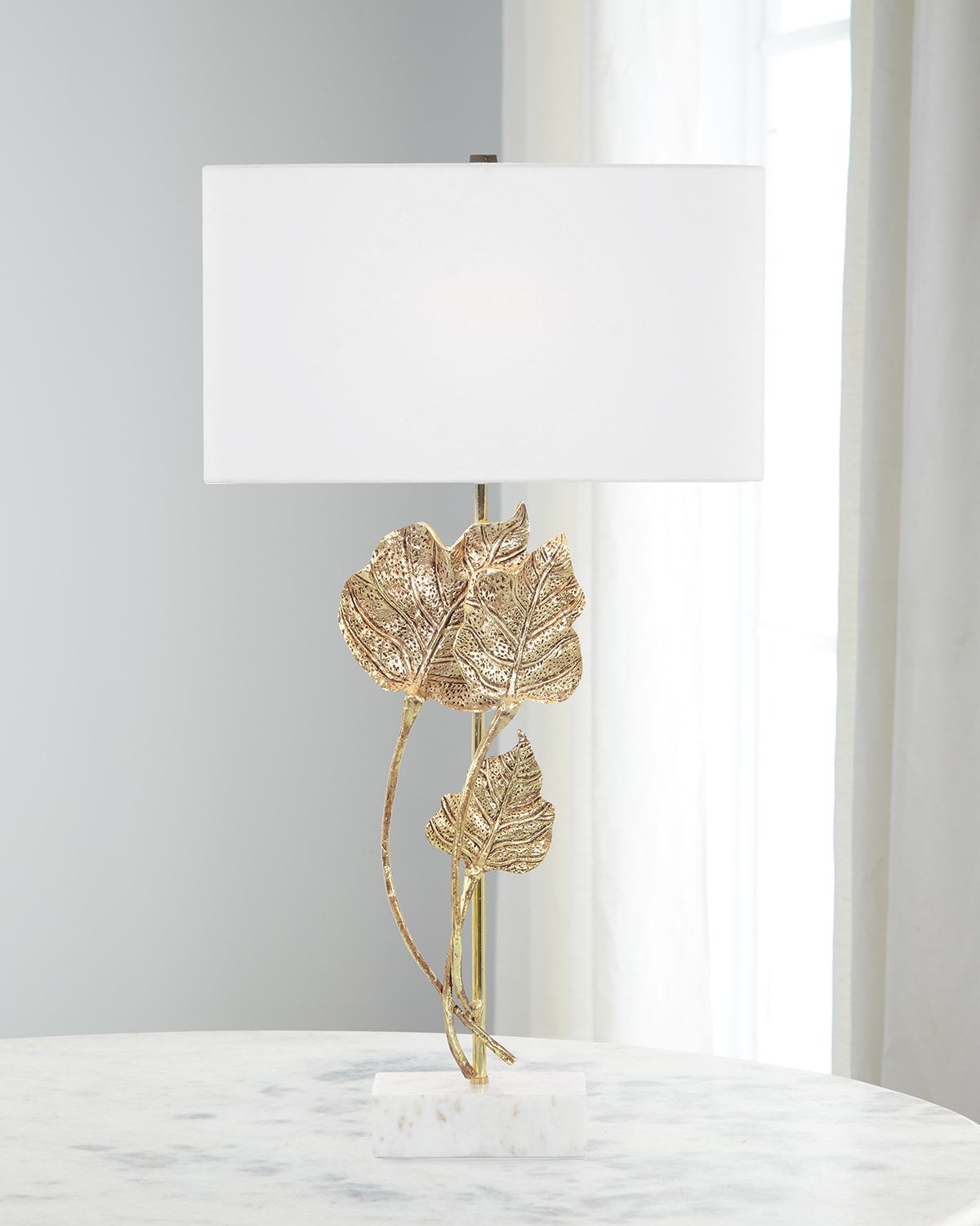 Antique Gold Leaf Table Lamp