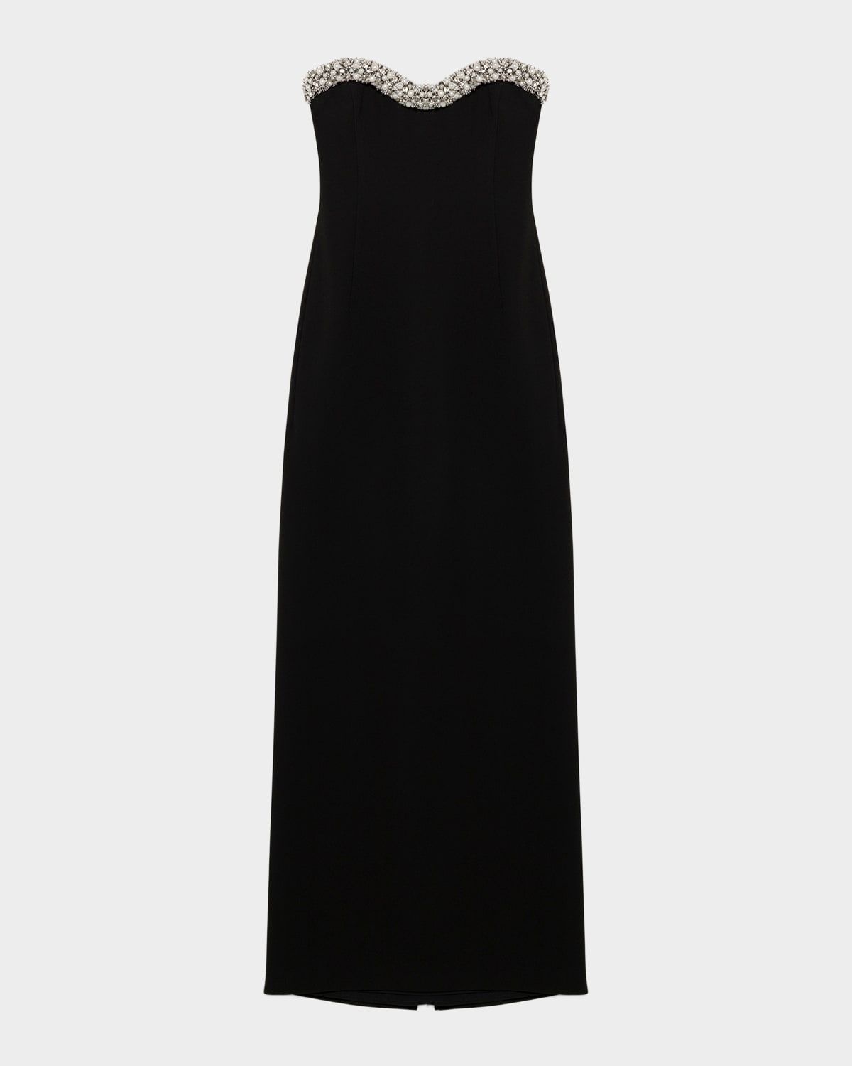 Riona Strapless Crystal-Embellished Bustier Gown