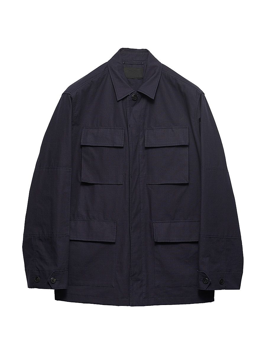 Men's Cotton Safari Jacket - Blue - Size Medium