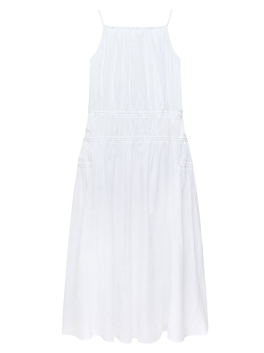 Women's Gathered Scoop Back Dress - Off White - Size XL