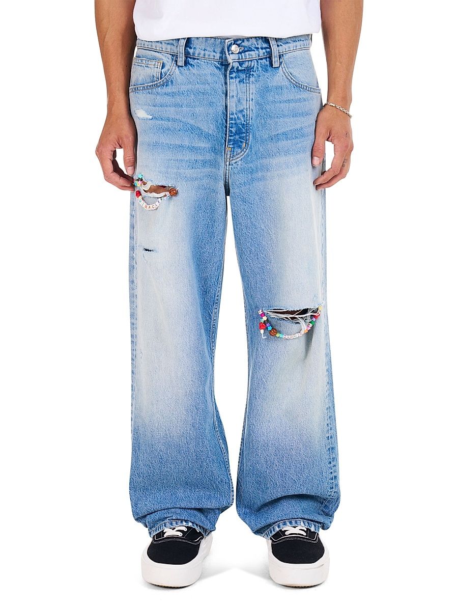 Men's Friendship Baggy Jeans - Light Wash Denim - Size 30