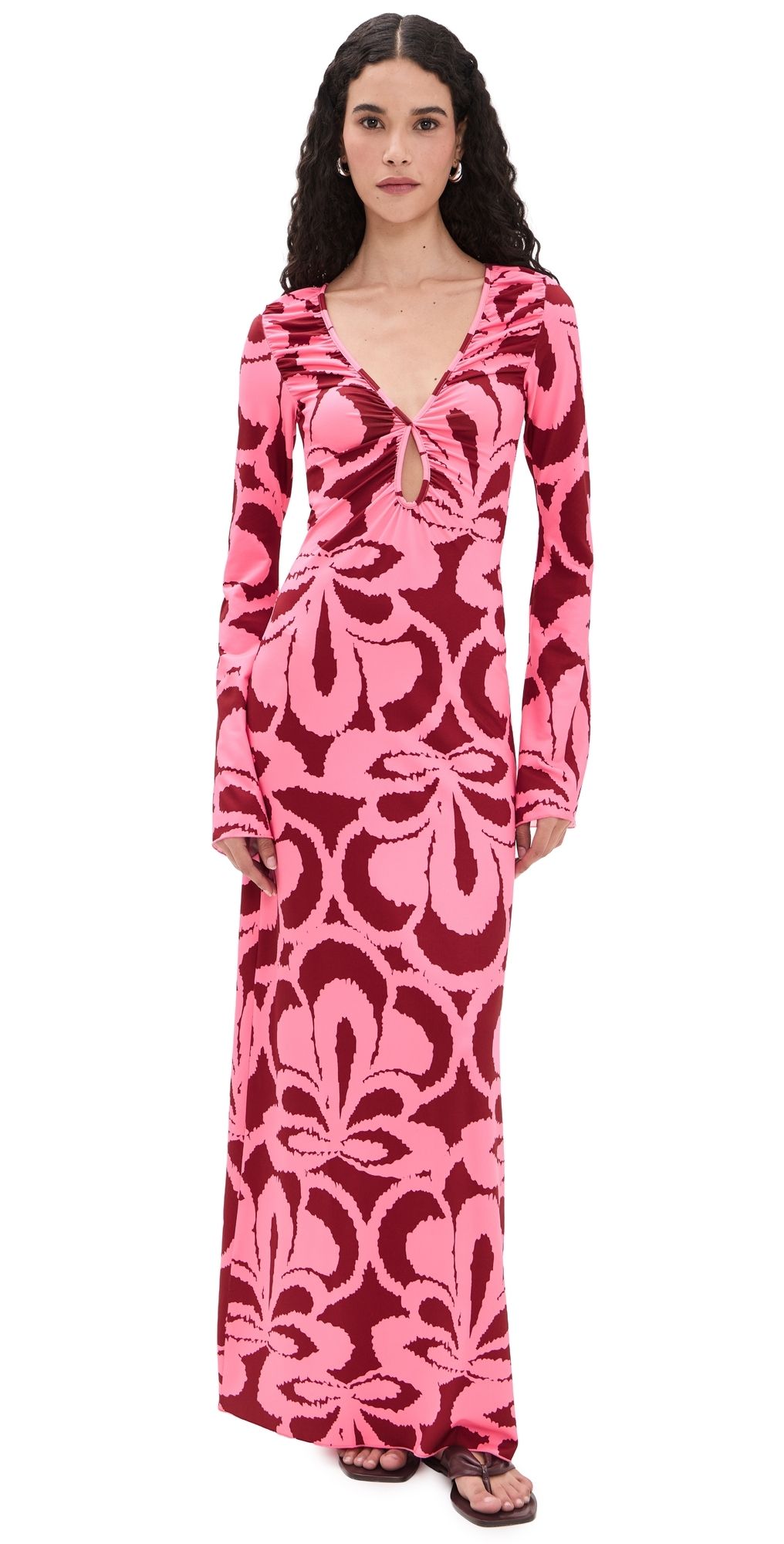 Eywasouls Malibu Diana Bell Dress Rosy Retro XS