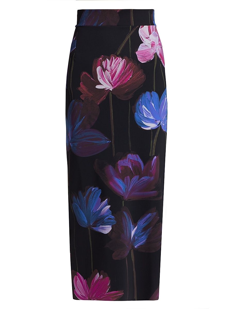 Women's Luminette Floral Midi Pencil Skirt - Donna Pink - Size 4