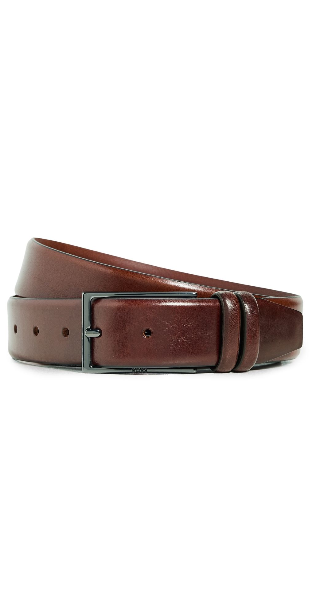 BOSS Carmello Leather Belt Medium Brown 30