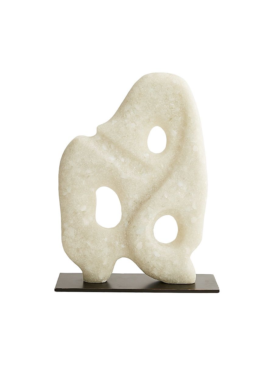 Greta Glass Sculpture - White