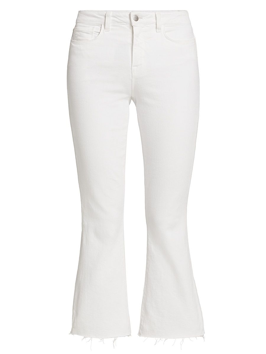 Women's Kendra Cropped Flare Jeans - Blanc - Size 32