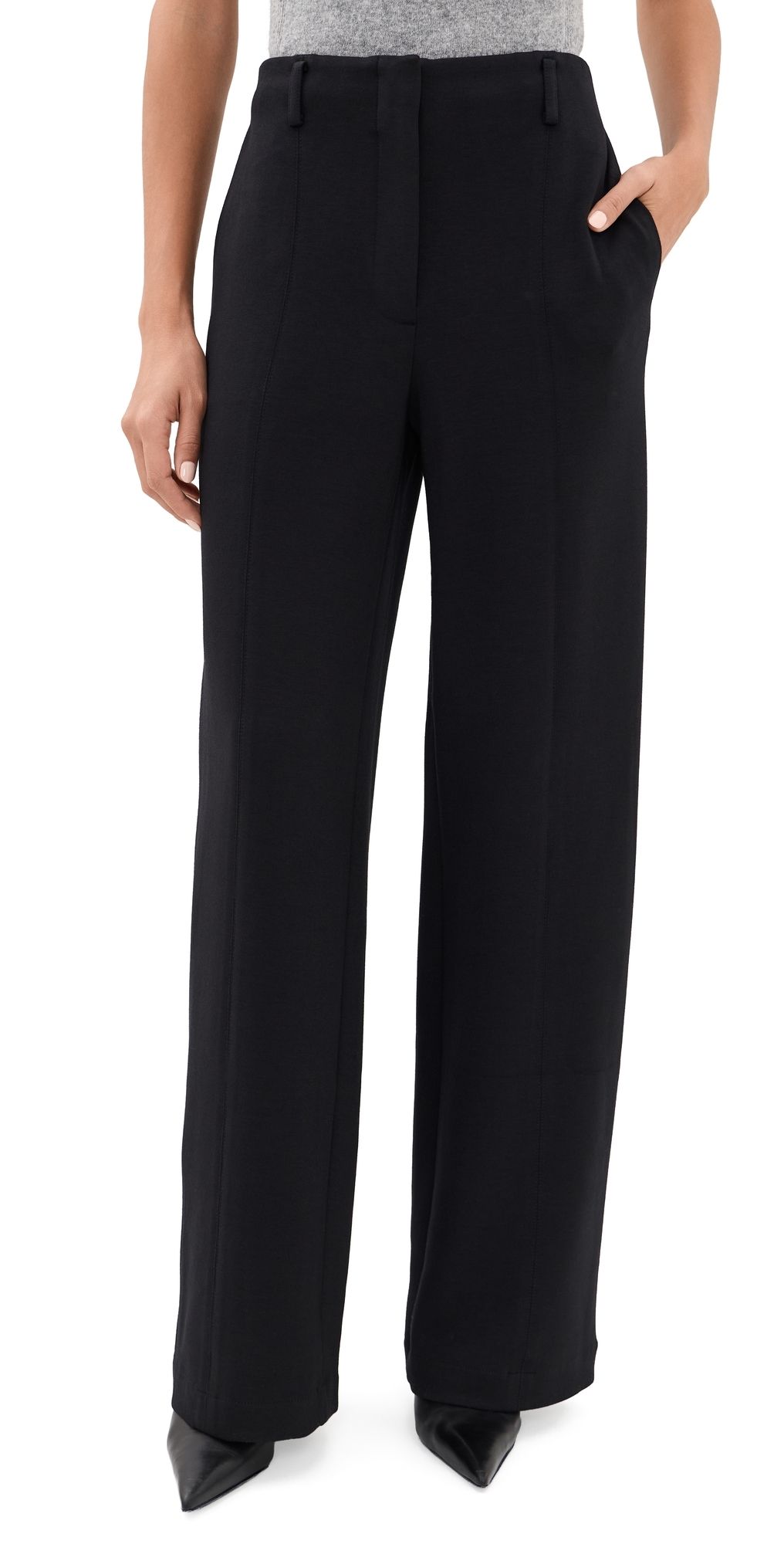 Theory Straight Knit Pants Black 10