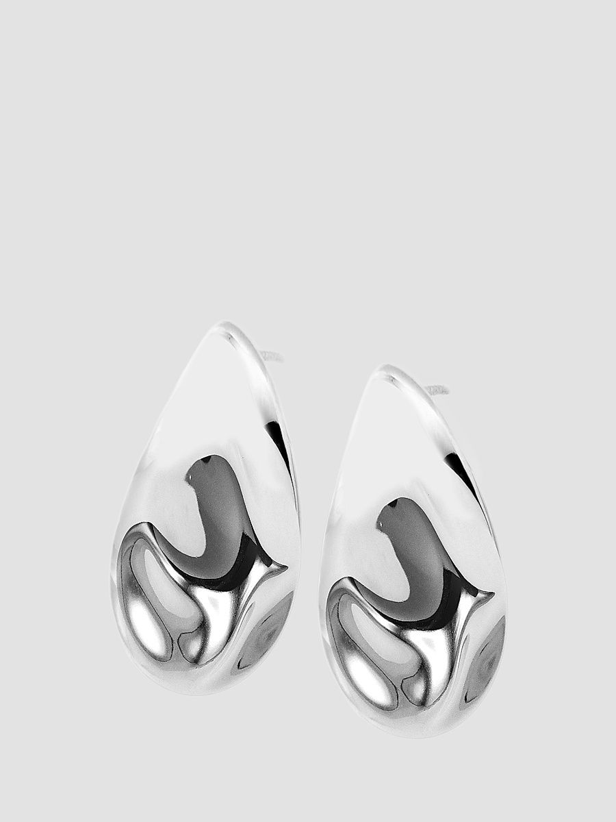 Women's Classico Sculpted Dune Sterling Silver Teardrop Earrings - Silver