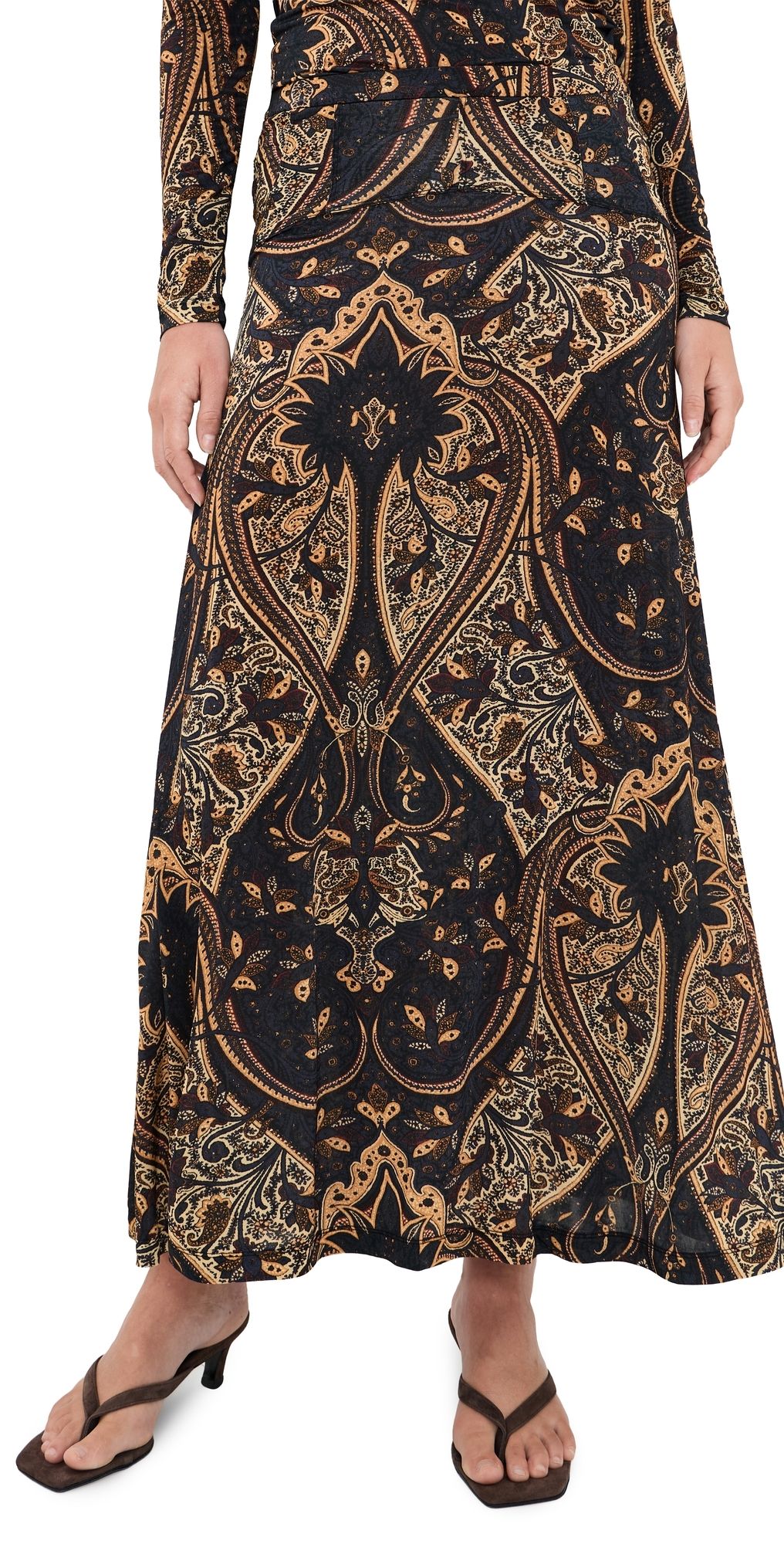 Ulla Johnson Paola Jersey Skirt Twilight Paisley S