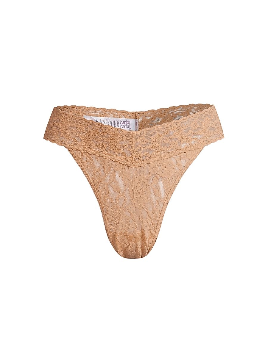Women's Original Rise Lace Thong - Sun Tan