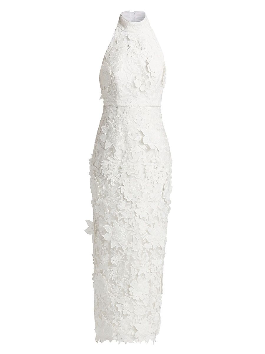Women's Sofia 3D Floral Lace Dress - White - Size 12