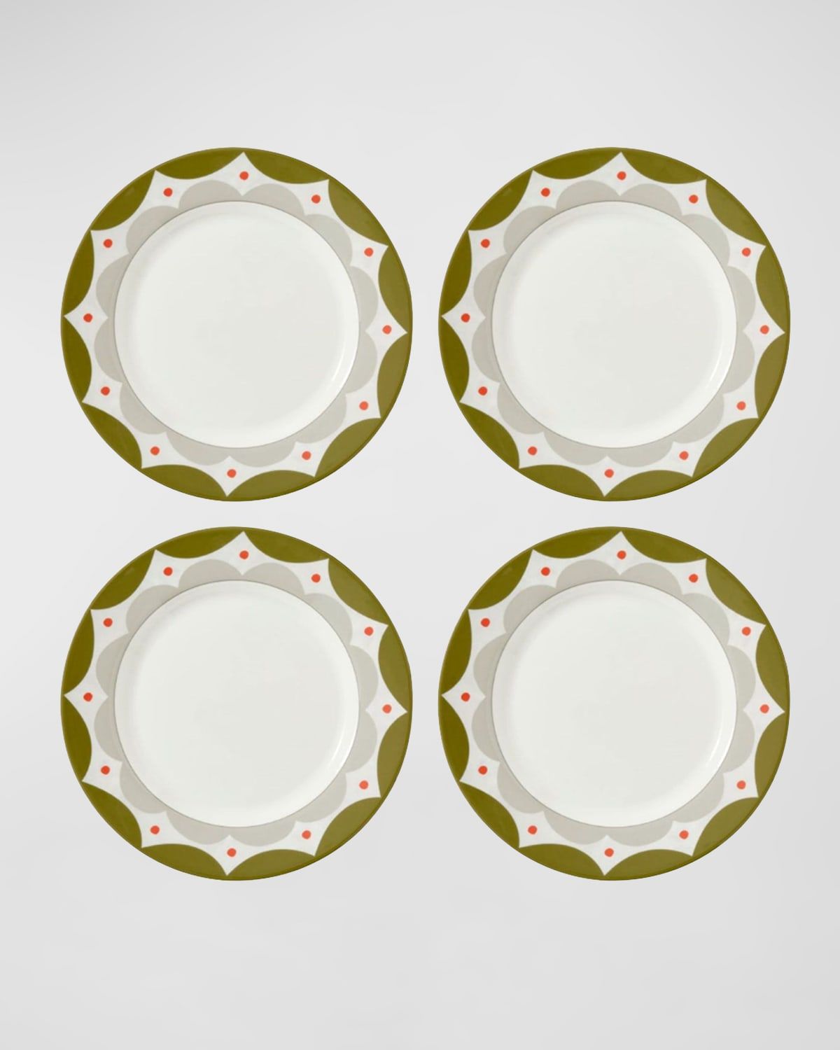 Geo Dinner Plates, Set of 4