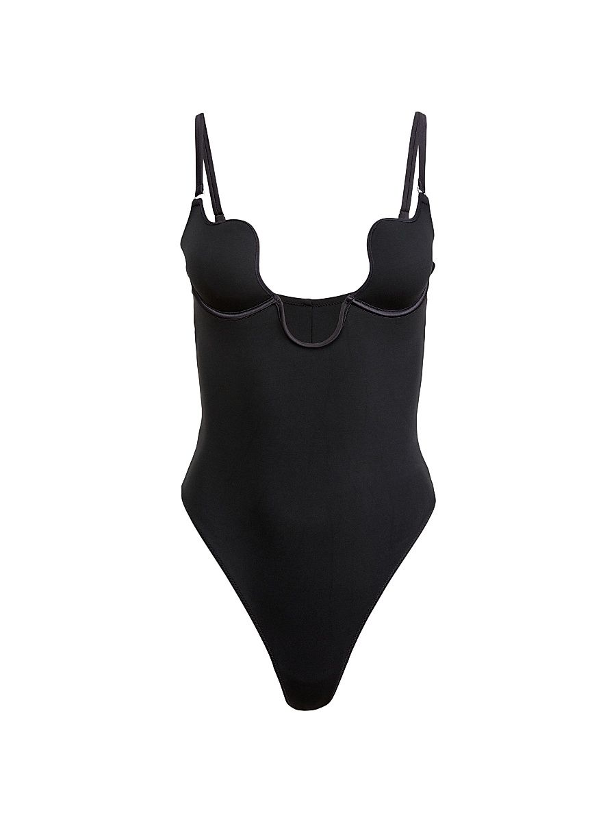 Women's Le Stretch Soft-Cup Wireless Bodysuit - Black - Size XL