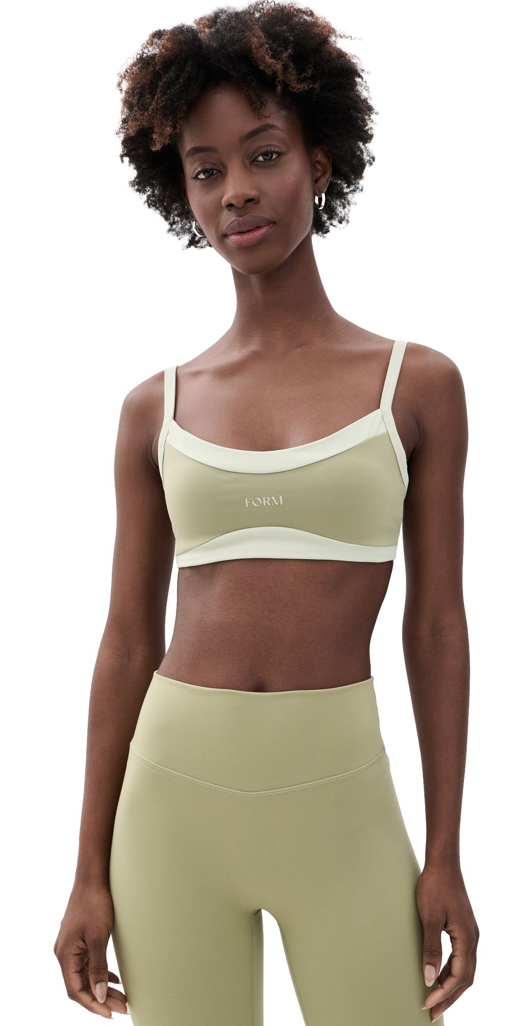 FORM Scoop Contrast Bra Matcha/Sage L
