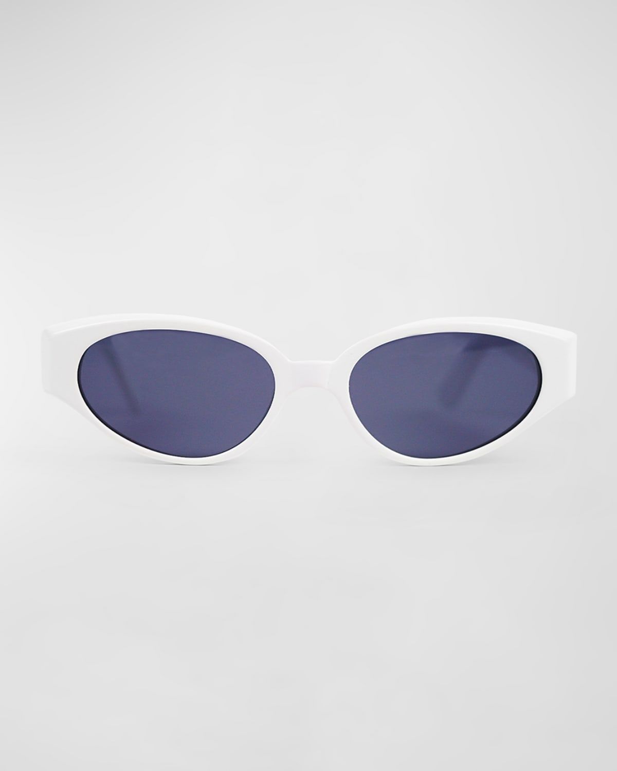 Gabriel White Acetate Cat-Eye Sunglasses