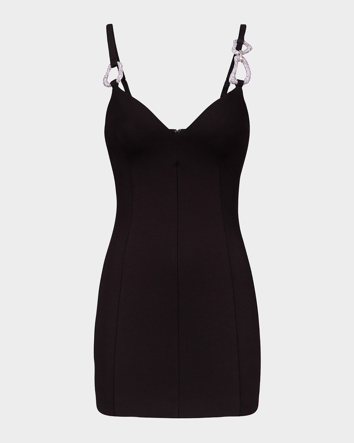 Crystal-Link Strap Mini Dress