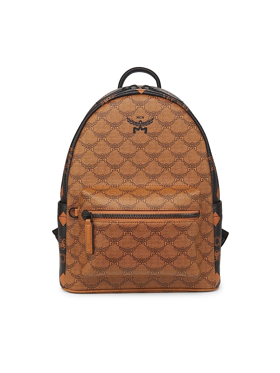 Women's Stark Mixed Monogram Canvas Backpack - Cognac