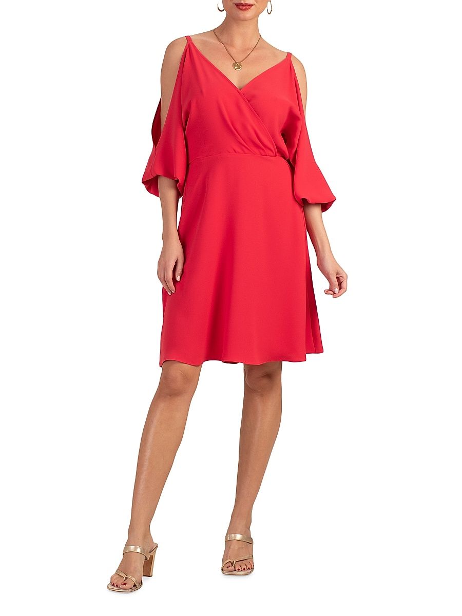 Women's Mixology Cold-Shoulder Dress - Bright Red - Size 10