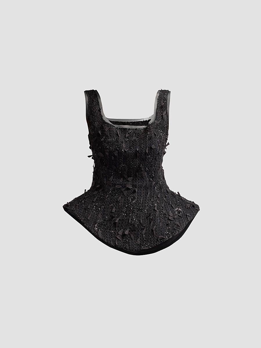 Women's Basque Ballerina Top - Black - Size 10