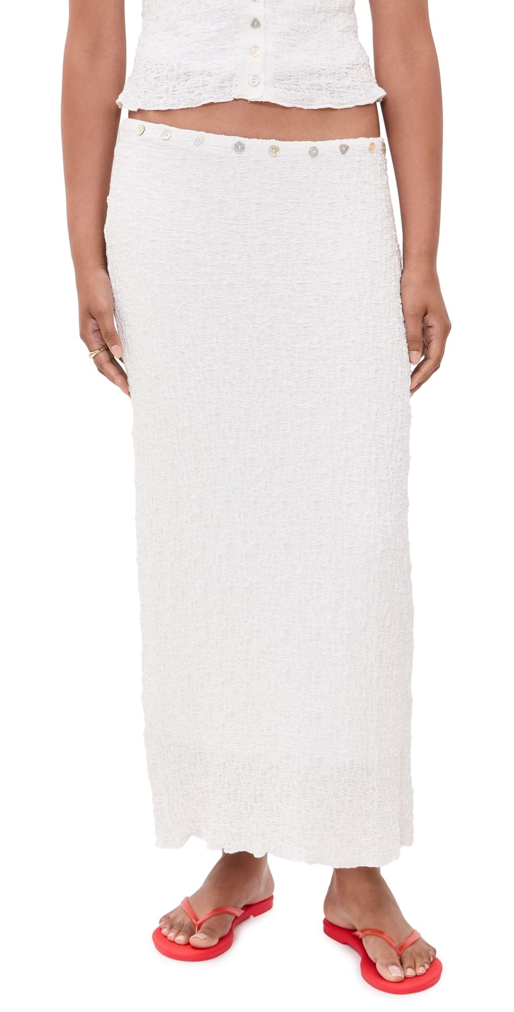 Lisa Says Gah Sammy Skirt White XS