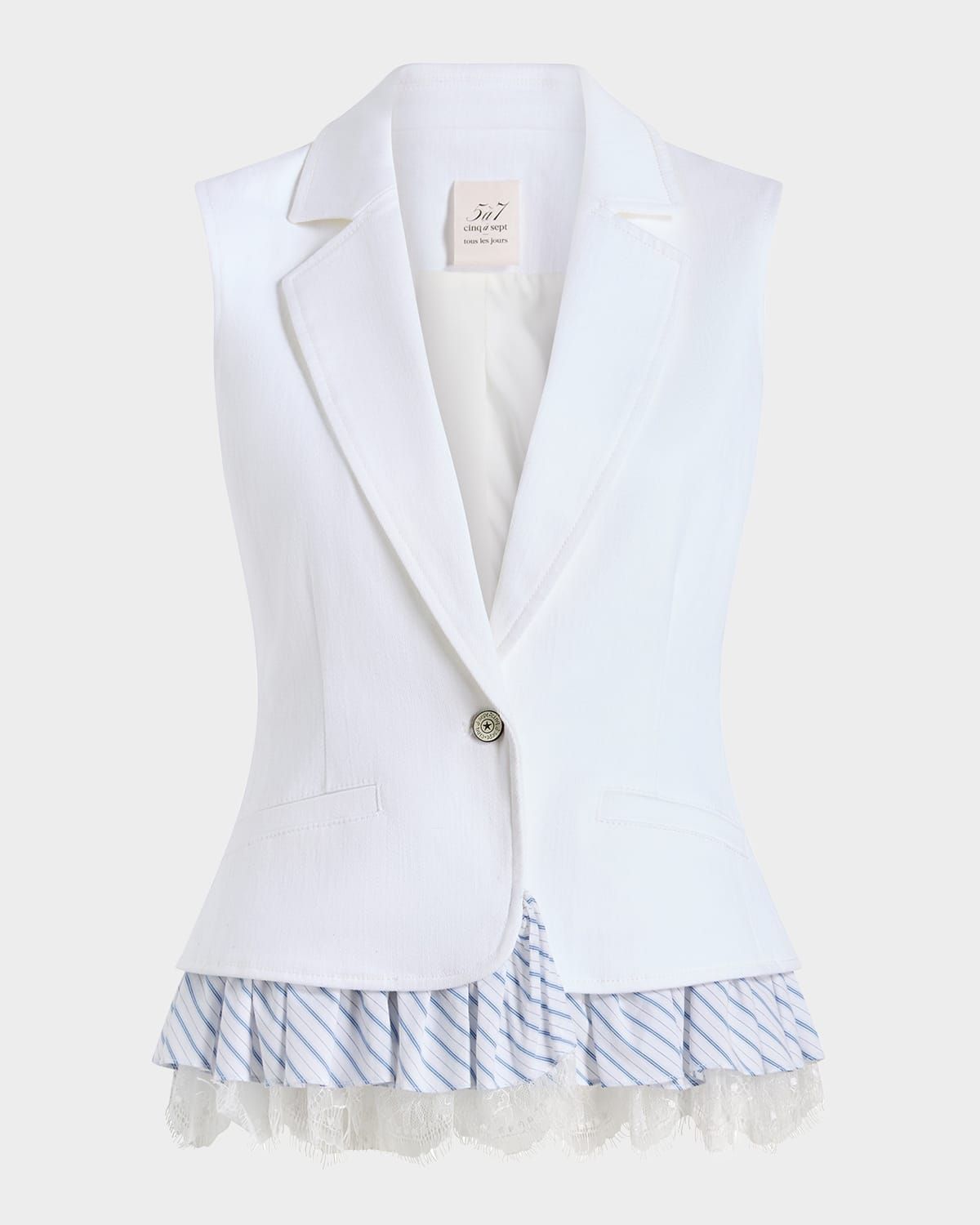 Roxie Le Petit Ruffle Denim Vest