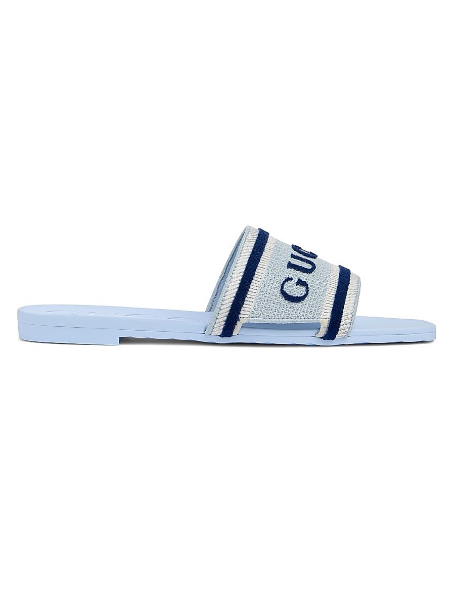 Women's Luna Logo Cotton Canvas Sandals - Sky Blue - Size 12
