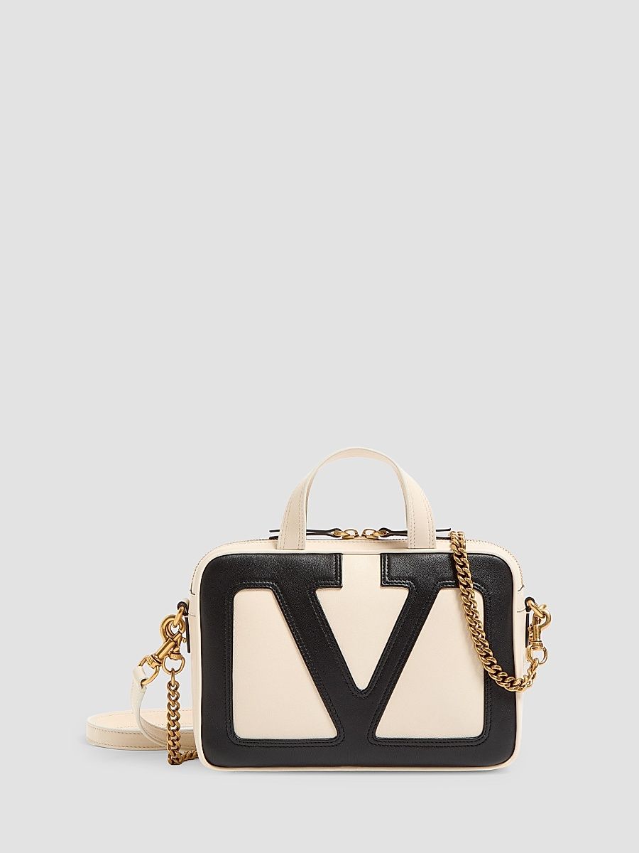 Women's Viva Superstar Nappa Leather Top Handle Bag - Butter Black