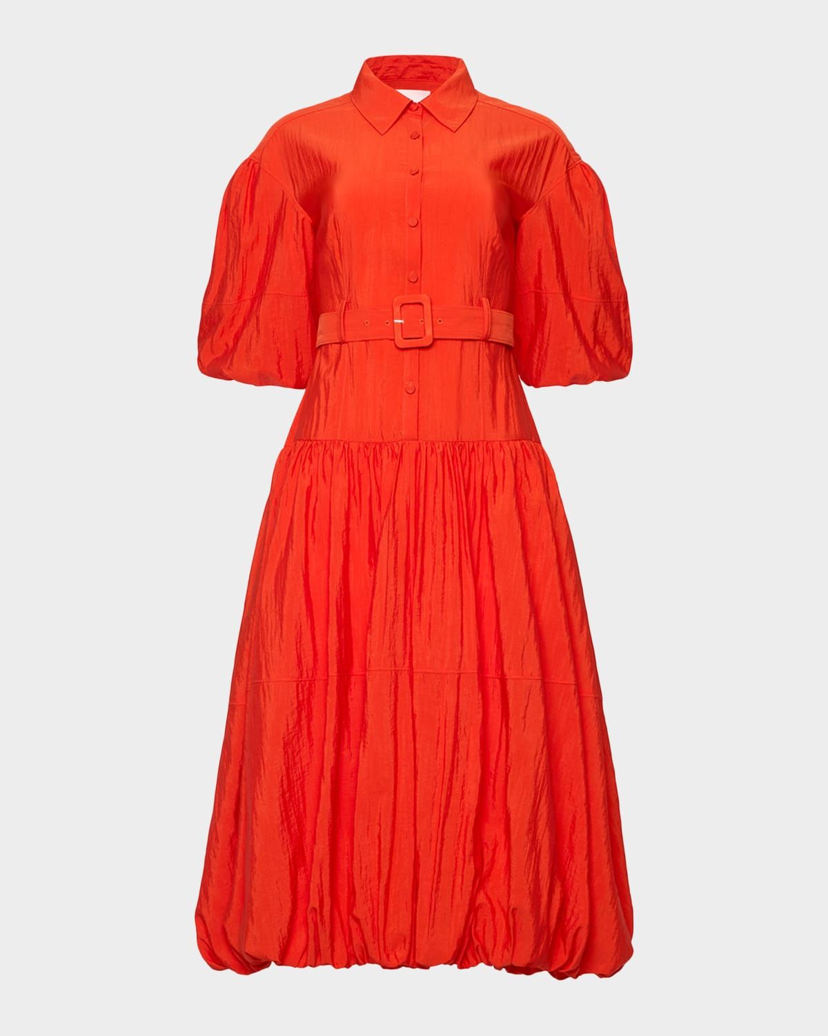 Daliah Belted Bubble Midi Dress
